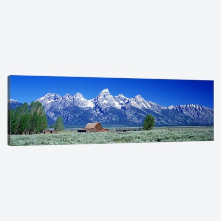 John Moulton Barn, Mormon Row, Grand Teton National Park, Jackson Hole, Wyoming, USA Canvas Print #PIM4149} by Panoramic Images Canvas Artwork