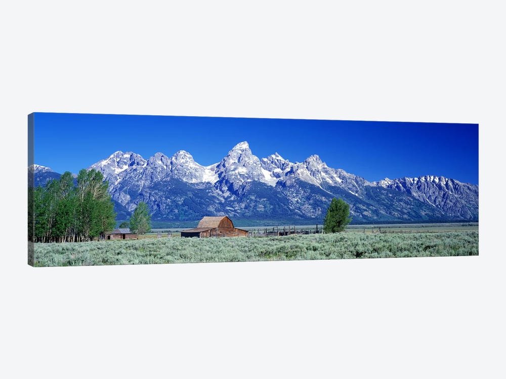 John Moulton Barn, Mormon Row, Grand Teton National Park, Jackson Hole, Wyoming, USA by Panoramic Images 1-piece Canvas Wall Art