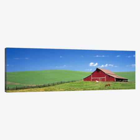 Red Barn in Washington State Canvas Print #PIM4150} by Panoramic Images Art Print