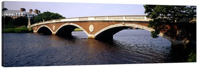 Arch bridge across a river, Anderson Memorial Bridge, Charles River, Boston, Massachusetts, USA Canvas Art Print - Boston Art