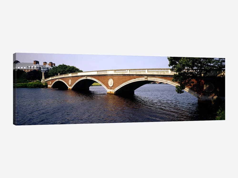 Arch bridge across a river, Anderson Memorial Bridge, Charles River, Boston, Massachusetts, USA by Panoramic Images 1-piece Canvas Print