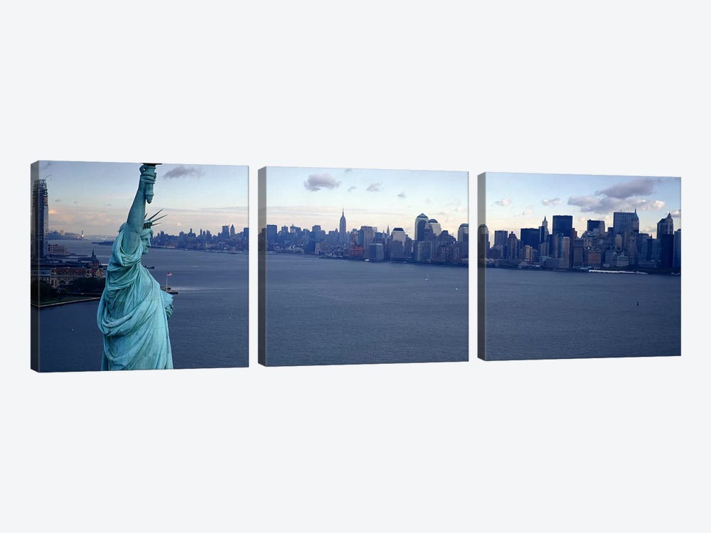 USA, New York, Statue of Liberty #2 by Panoramic Images 3-piece Canvas Art Print