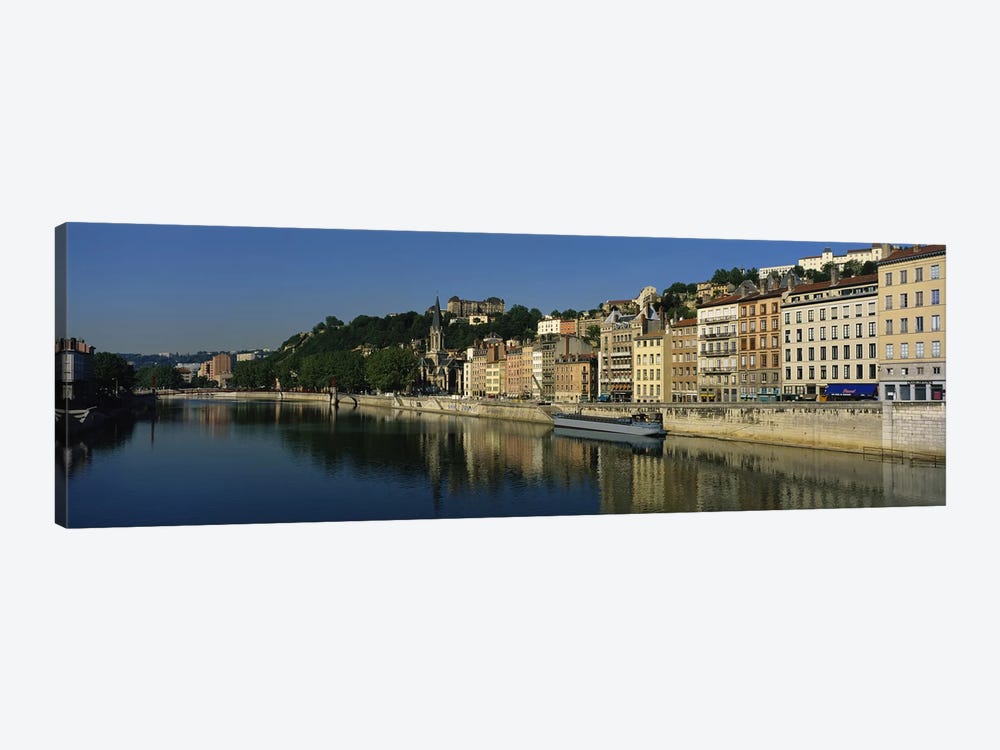 Architecture Along The Saone River, Lyon, Auvergne-Rhone-Alpes, France by Panoramic Images 1-piece Art Print