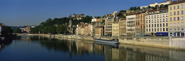 Architecture Along The Saone River, Lyon, Auvergne-Rhone-Alpes, France