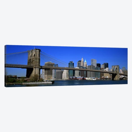 USA, New York, Brooklyn Bridge Canvas Print #PIM4171} by Panoramic Images Canvas Print