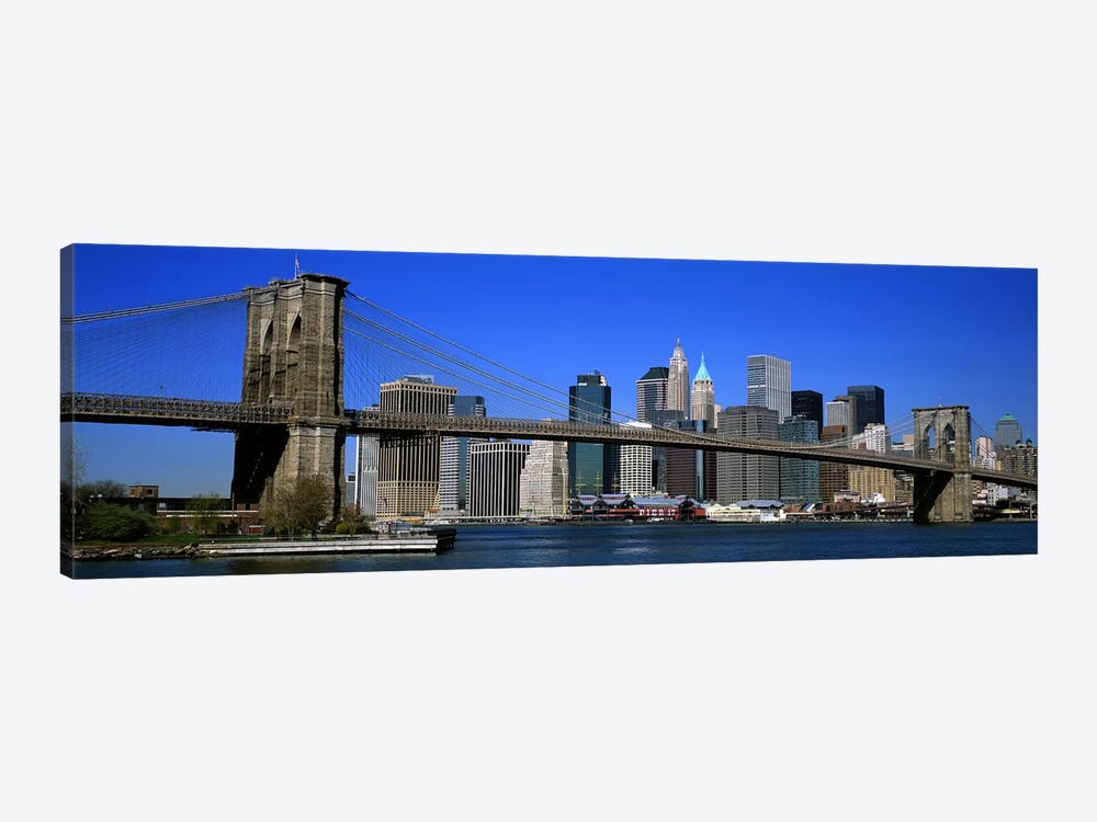 USA, New York, Brooklyn Bridge by Panoramic Images 1-piece Canvas Print