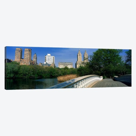 View Of Historic Buildings Along Central Park West From Bow Bridge, New York City, New York, USA Canvas Print #PIM4174} by Panoramic Images Canvas Art