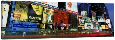 Billboards On Buildings In A City, Times Square, NYC, New York City, New York State, USA Canvas Art Print - Times Square