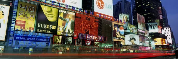 Times Square: Billboards On Buildings In A City, Times Square, NYC, New York City, New York State, USA by Panoramic Images