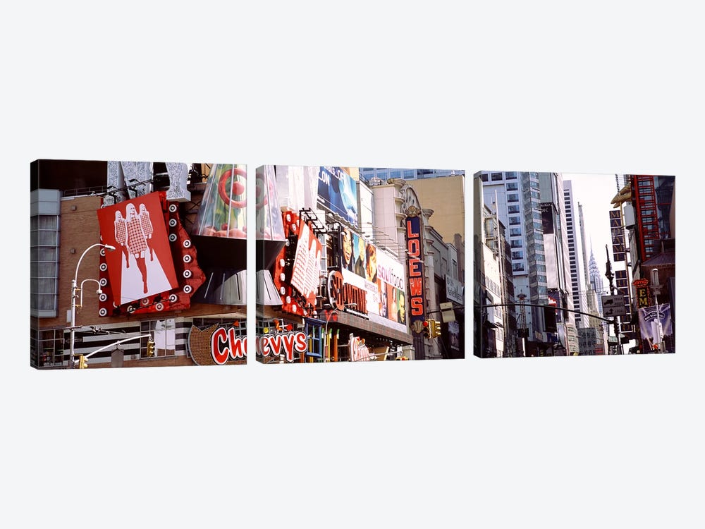 Times Square, NYC, New York City, New York State, USA by Panoramic Images 3-piece Canvas Print