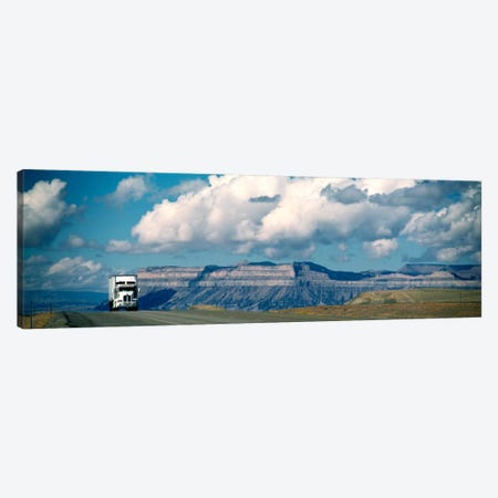 Lone Semi-Truck On Interstate 70, Green River, Utah, USA Canvas Print #PIM417} by Panoramic Images Canvas Art