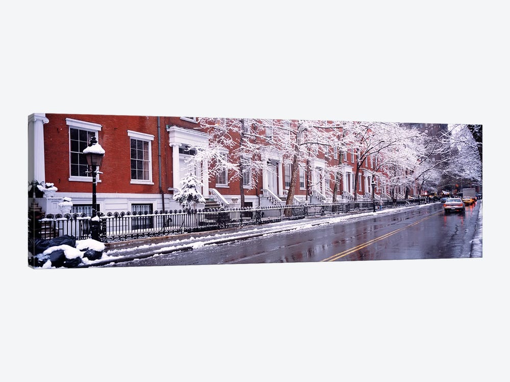 Winter, Snow In Washington Square, NYC, New York City, New York State, USA by Panoramic Images 1-piece Canvas Wall Art