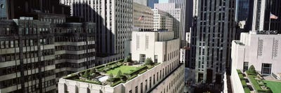 Rooftop Garden, Rockefeller Center, New York City, New York, USA by Panoramic Images framed canvas print