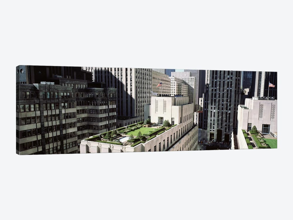Rooftop Garden, Rockefeller Center, New York City, New York, USA by Panoramic Images 1-piece Canvas Artwork