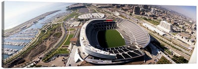 Aerial view of a stadium, Soldier Field, Chicago, Illinois, USA Canvas Art Print - Football Art