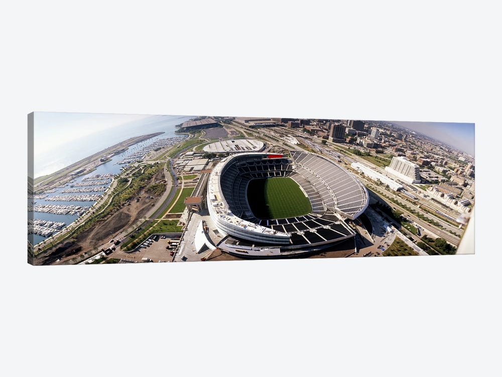 Aerial view of a stadium, Soldier Field, Chicago, Illinois, USA by Panoramic Images 1-piece Art Print