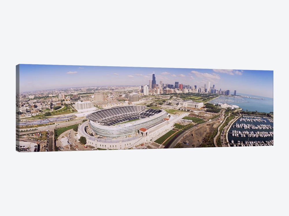 Aerial view of a stadium, Soldier Field, Chicago, Illinois, USA #2 by Panoramic Images 1-piece Canvas Art