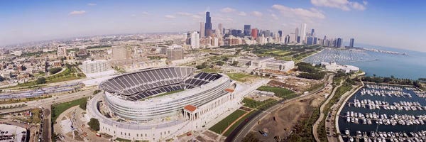 Harbors: Aerial view of a stadium, Soldier Field, Chicago, Illinois, USA #2 by Panoramic Images