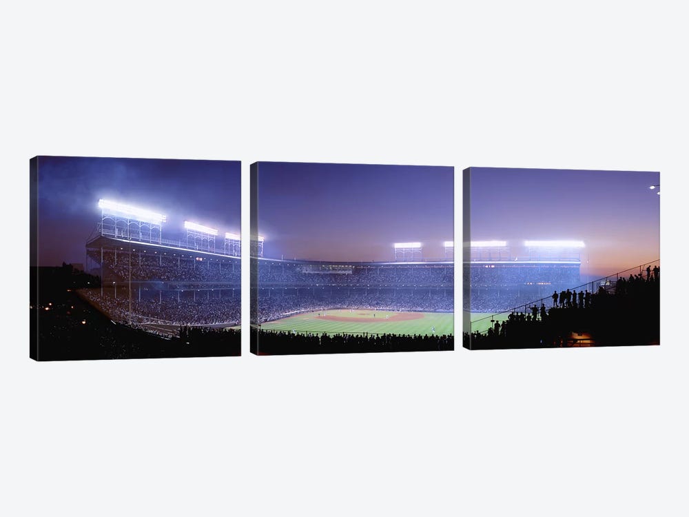  Baseball, Cubs, Chicago, Illinois, USA by Panoramic Images 3-piece Canvas Art Print
