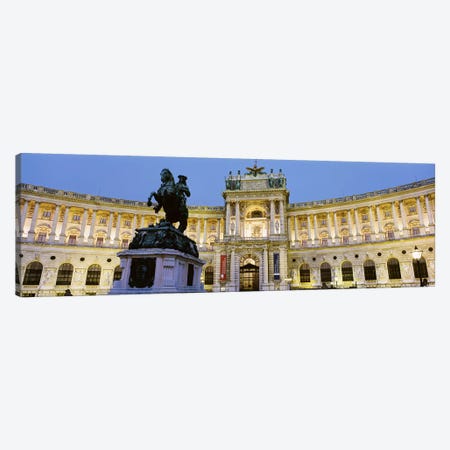 Illuminated Façade, Austrian National Library (Osterreichische Nationalbibliothek), Hofburg, Vienna, Austria Canvas Print #PIM4207} by Panoramic Images Canvas Art