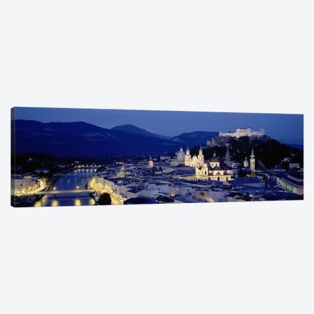 High Angle View Of Buildings In A City, Salzburg, Austria Canvas Print #PIM4209} by Panoramic Images Canvas Art Print