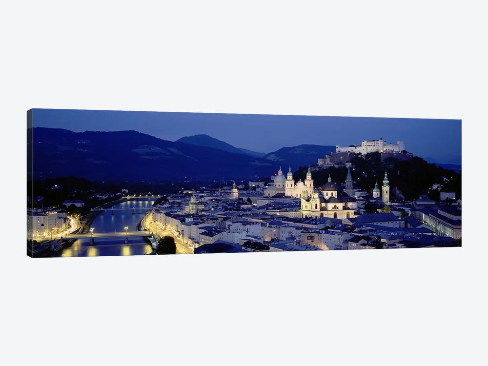 High Angle View Of Buildings In A City, Salzburg, Austria by Panoramic Images 1-piece Canvas Art