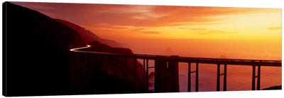 Dusk Hwy 1 w/ Bixby Bridge Big Sur CA USA Canvas Art Print - Big Sur Art