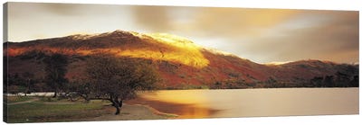 Golden Autumn Sunlight, Ullswater, Lake District, England, United Kingdom Canvas Art Print - England Art