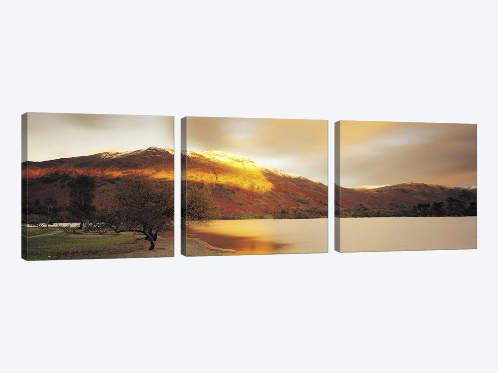 Golden Autumn Sunlight, Ullswater, Lake District, England, United Kingdom by Panoramic Images 3-piece Canvas Print