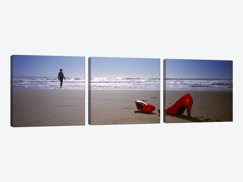 Red High Heels In Zoom, San Francisco, California, USA by Panoramic Images 3-piece Canvas Art Print