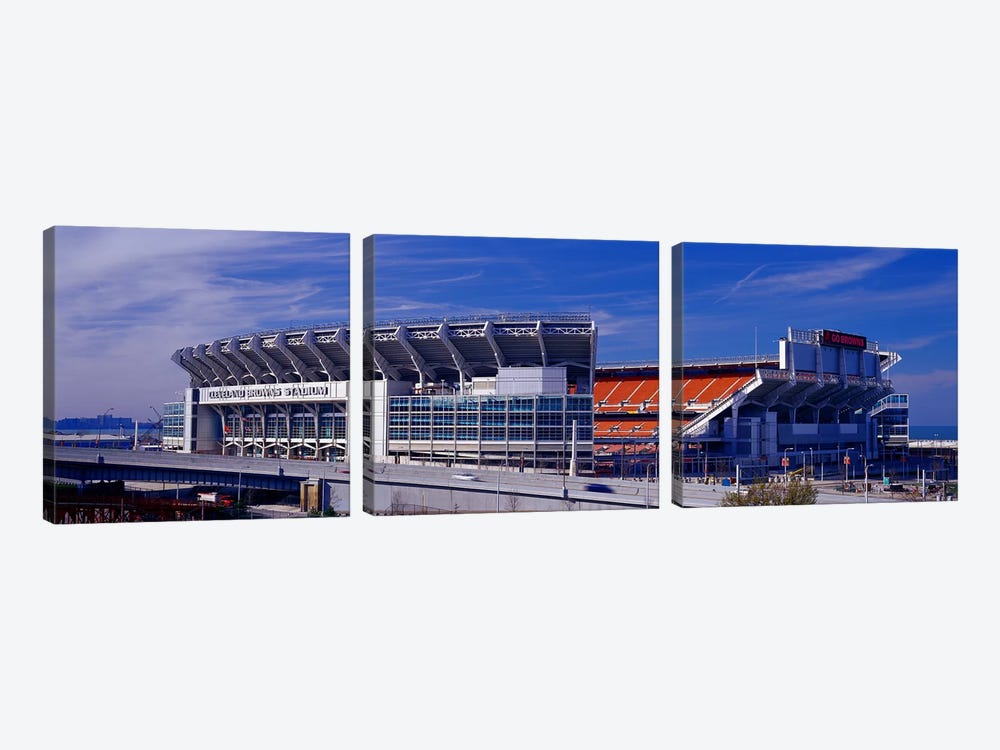 Cleveland Browns Stadium Cleveland OH by Panoramic Images 3-piece Canvas Print