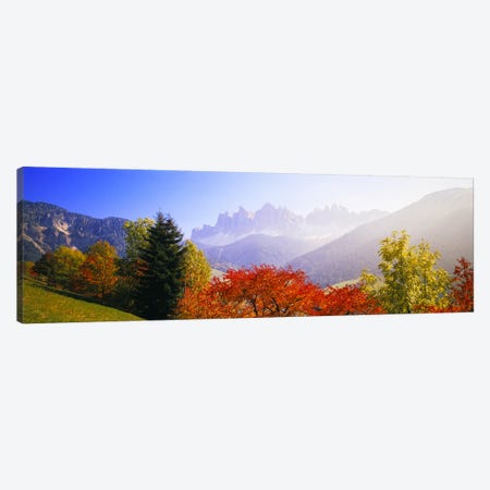 Autumn Landscape I, Odle/Geisler Group, Dolomites, Val di Funes, South Tyrol Province, Italy Canvas Print #PIM4246} by Panoramic Images Canvas Wall Art