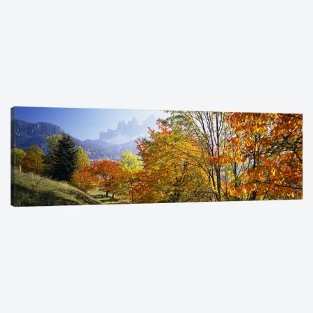 Autumn Landscape II, Odle/Geisler Group, Dolomites, Val di Funes, South Tyrol Province, Italy Canvas Print #PIM4249} by Panoramic Images Canvas Art Print