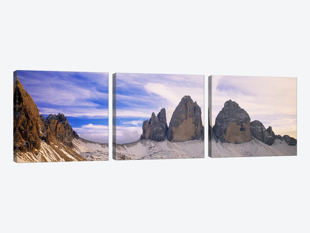 Trei Cime di Lavaredo (Drei Zinnen), Sexten Dolomites, South Tyrol, Italy by Panoramic Images 3-piece Canvas Print