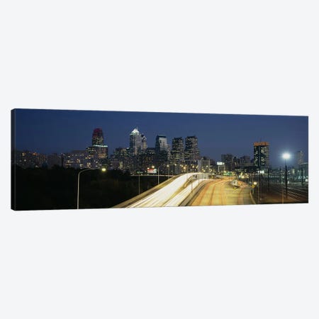 Traffic moving on a roadPhiladelphia, Pennsylvania, USA Canvas Print #PIM4252} by Panoramic Images Canvas Art