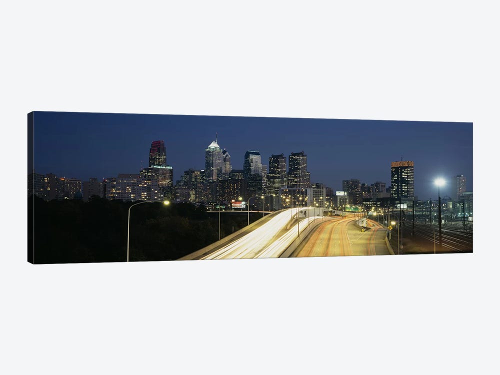 Traffic moving on a roadPhiladelphia, Pennsylvania, USA by Panoramic Images 1-piece Canvas Art