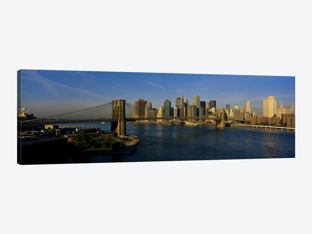Bridge Across A RiverBrooklyn Bridge, NYC, New York City, New York State, USA by Panoramic Images 1-piece Canvas Art Print