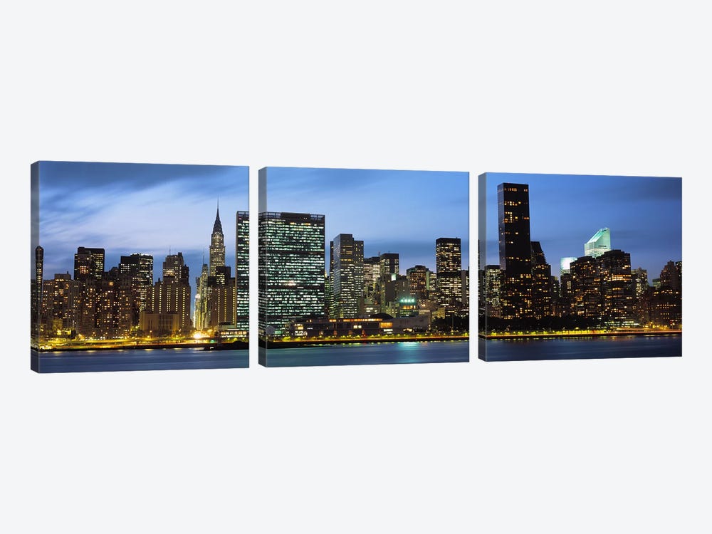 Manhattan, NYC, New York City, New York State, USA by Panoramic Images 3-piece Canvas Artwork