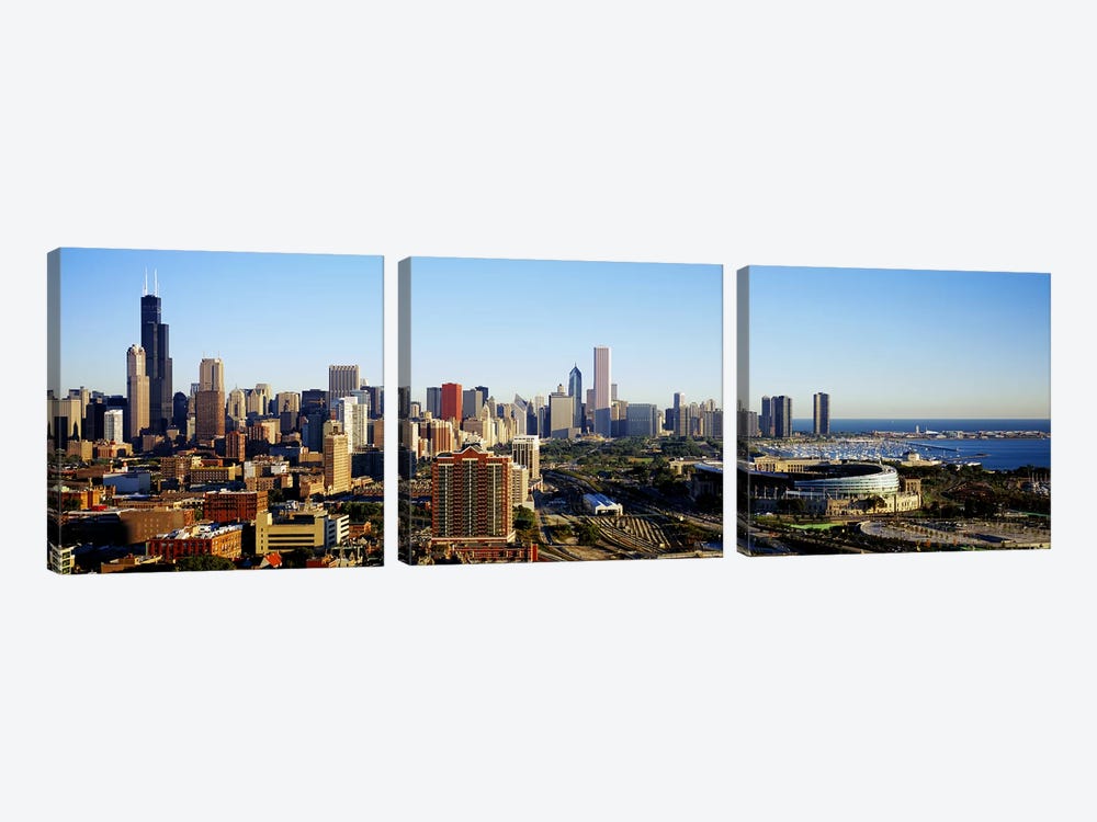 Chicago, Illinois, USA #2 by Panoramic Images 3-piece Canvas Print