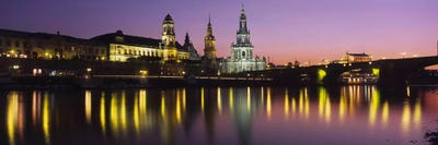 Innere Altstadt At Night, Dresden, Saxony, Germany by Panoramic Images multi panel art
