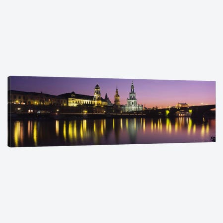 Innere Altstadt At Night, Dresden, Saxony, Germany Canvas Print #PIM4264} by Panoramic Images Canvas Wall Art