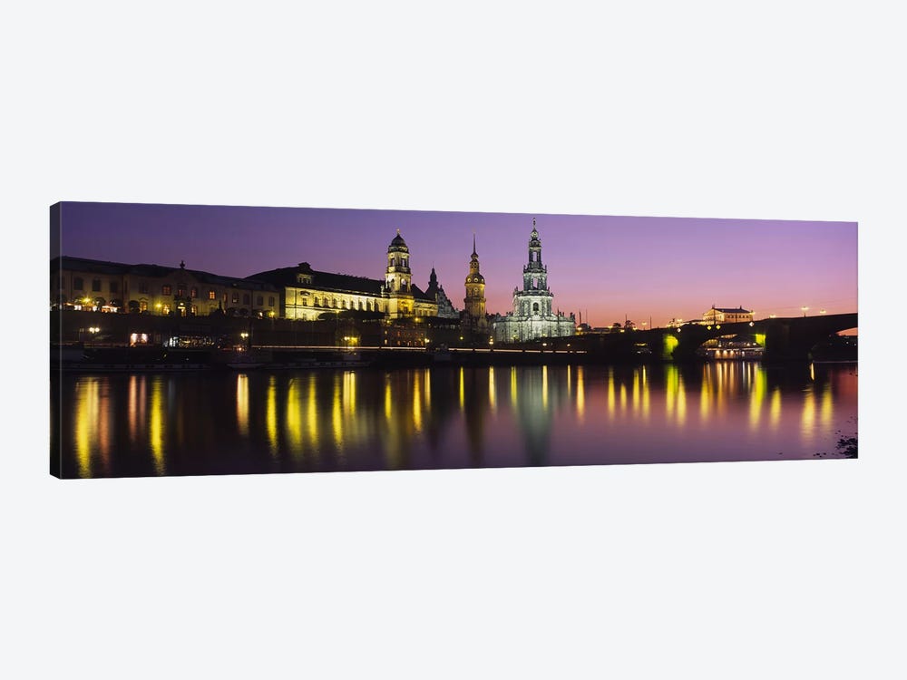 Innere Altstadt At Night, Dresden, Saxony, Germany by Panoramic Images 1-piece Canvas Print