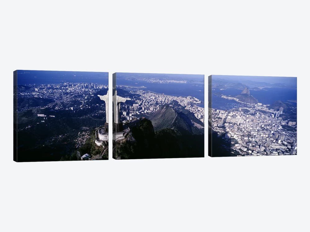 Aerial View I, Rio de Janeiro, Southeast Region, Brazil by Panoramic Images 3-piece Canvas Art