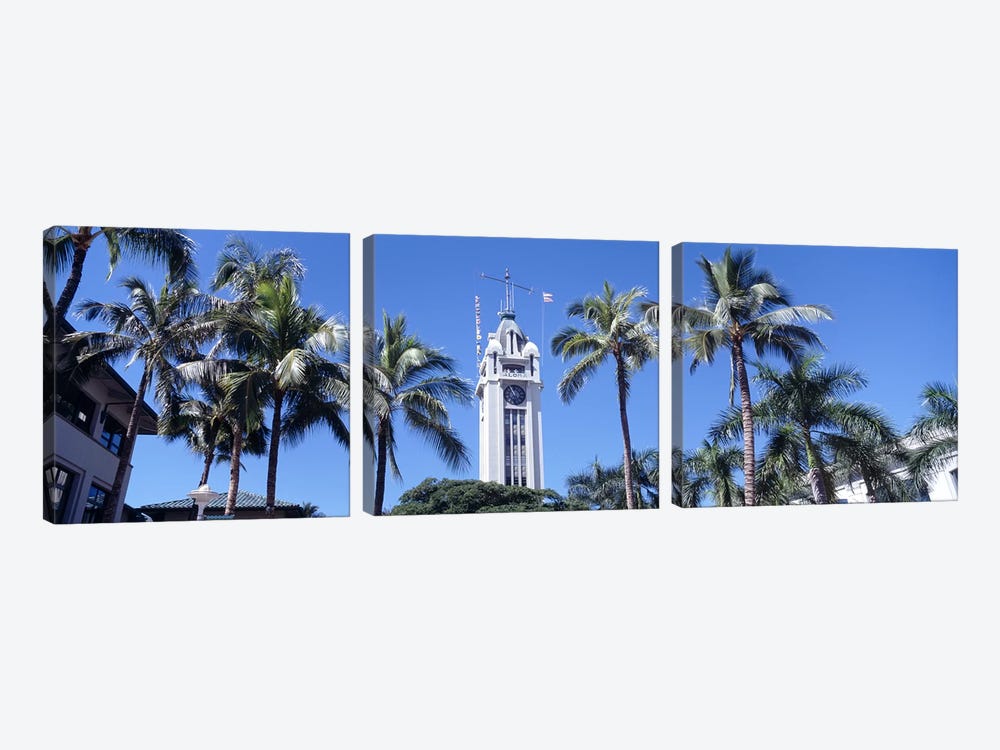 Low angle view of a tower, Aloha Tower, Oahu, Honolulu, Hawaii, USA by Panoramic Images 3-piece Art Print