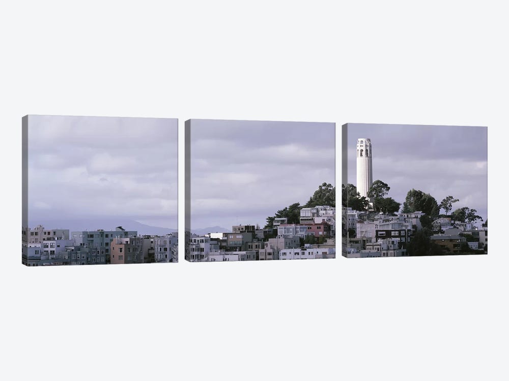 Coit Tower On Telegraph Hill, San Francisco, California, USA by Panoramic Images 3-piece Canvas Print