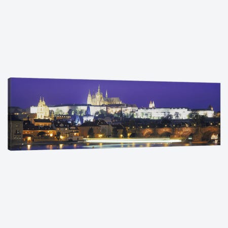 Hradcany Castle and Charles Bridge Prague Czech Republic Canvas Print #PIM4288} by Panoramic Images Art Print