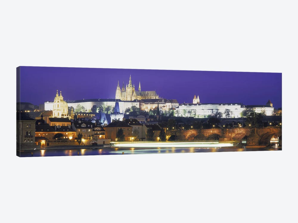 Hradcany Castle and Charles Bridge Prague Czech Republic by Panoramic Images 1-piece Canvas Art Print