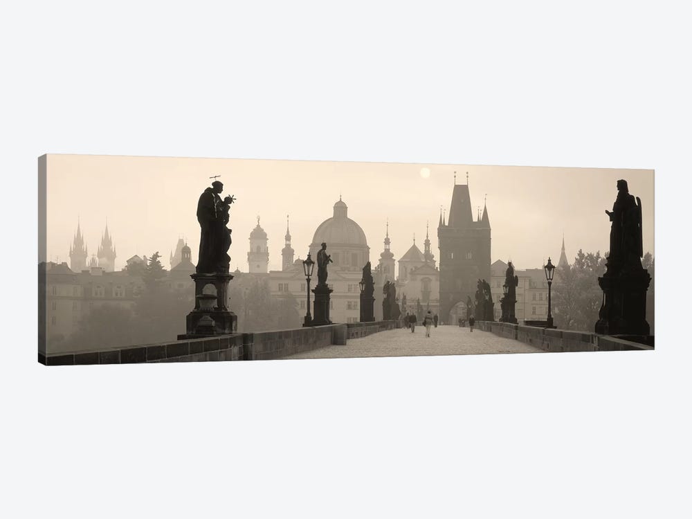 Charles Bridge Prague Czech Republic by Panoramic Images 1-piece Canvas Wall Art
