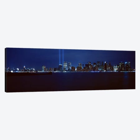Downtown Skyline At Night, Lower Manhattan, New York City, New York, USA Canvas Print #PIM4297} by Panoramic Images Art Print