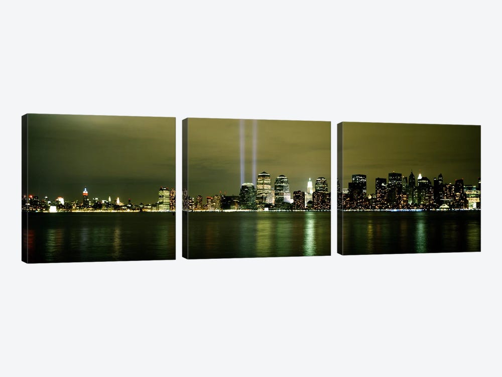 Beams Of Light, New York, New York State, USA by Panoramic Images 3-piece Canvas Artwork